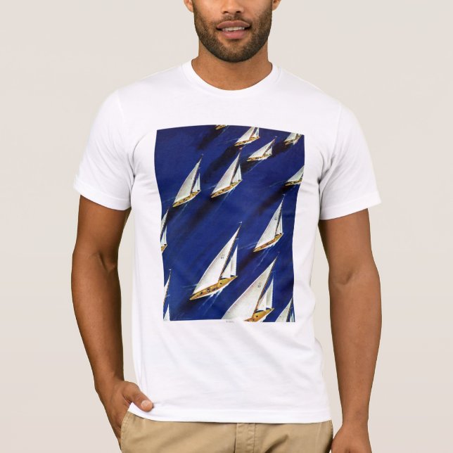 Segelbåt Regatta av Ski Weld Tee Shirt (Framsida)