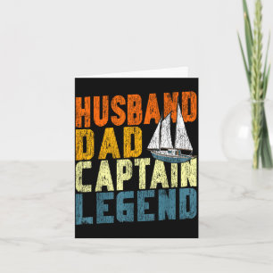 Segelbåt retro vintage make far captain kort