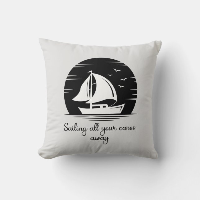 Segelbåt, segelbåt, Yacht, inspirationsoffert Frak Kudde (Framsida)
