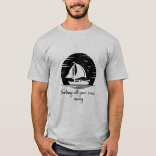 Segelbåt, segelbåt, Yacht, inspirationsoffert Frak T Shirt