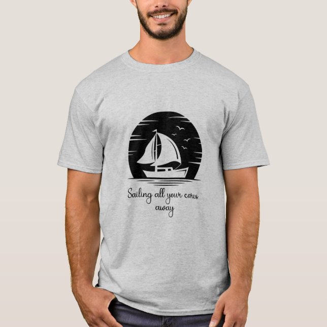 Segelbåt, segelbåt, Yacht, inspirationsoffert Frak T Shirt (Framsida)