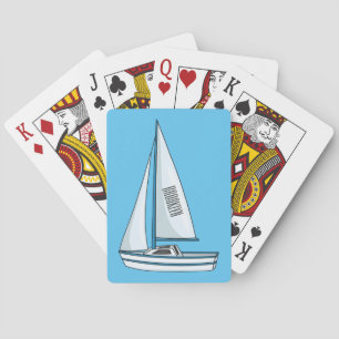 Segelbåt serieillustration casinokort