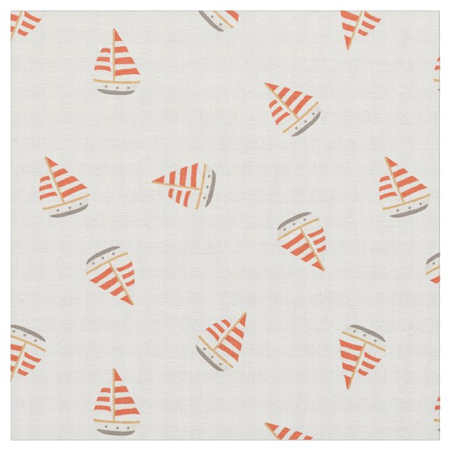 Segelbåt sommar checker  tyg (Närbild)