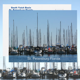 Segelbåt St Petersburg FL Yatch Basin Fotografisk Vykort
