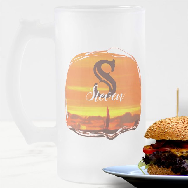 Segelbåt Sunset 1300 Frostat Ölglas (Skapare uppladdad)