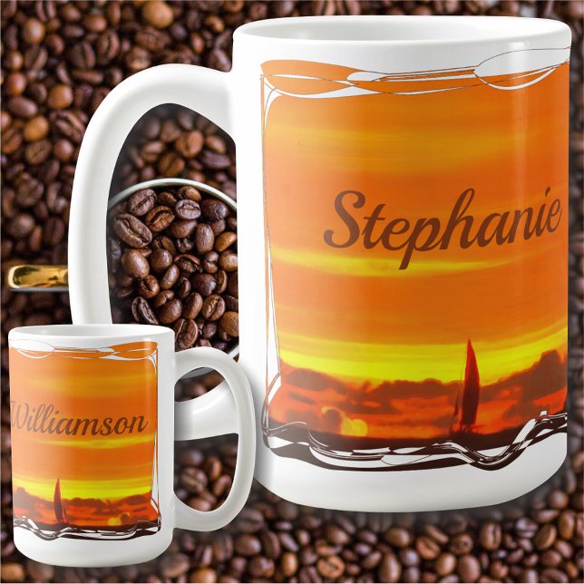 Segelbåt Sunset 1300 Kaffemugg (Skapare uppladdad)