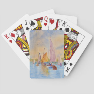 Segelbåt Sunset Sailing Notebook Casinokort