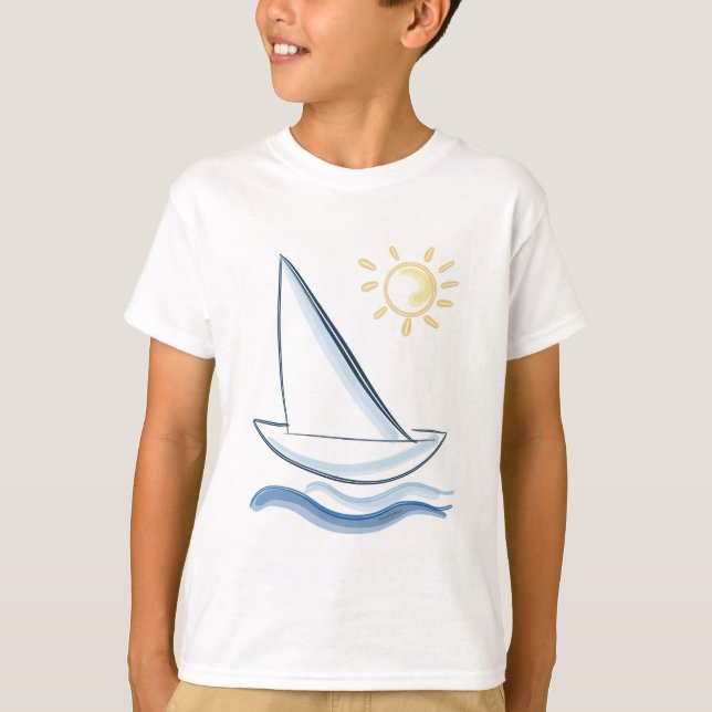 Segelbåt T Shirt (Framsida)