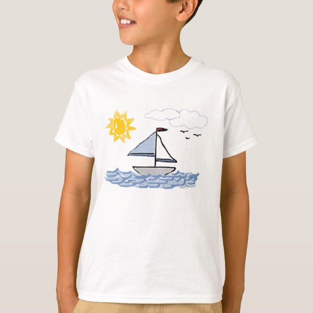 Segelbåt T-shirt (Framsida)