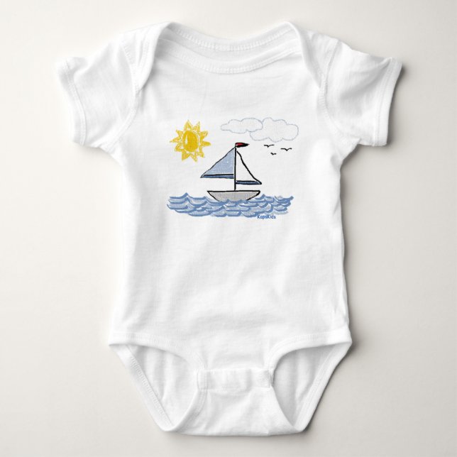 Segelbåt T Shirt (Framsida)