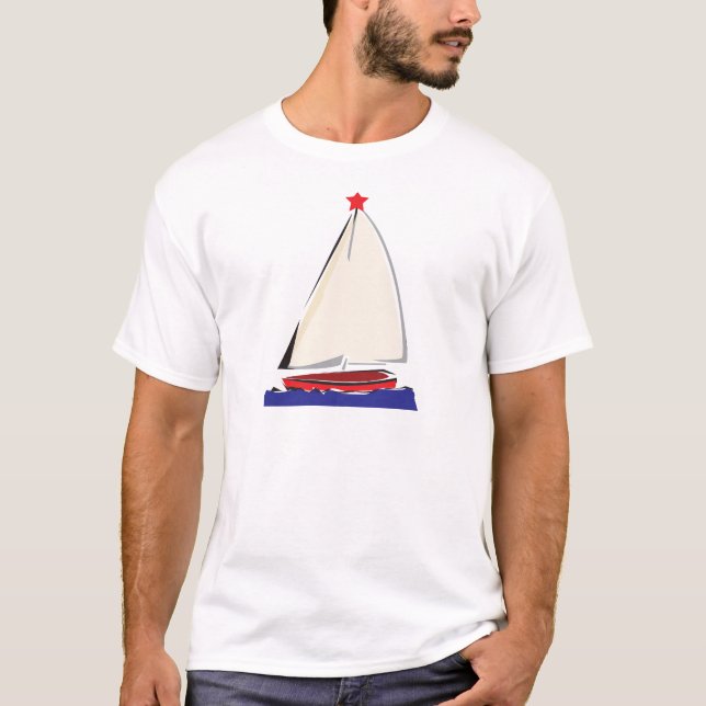 Segelbåt T-shirt (Framsida)