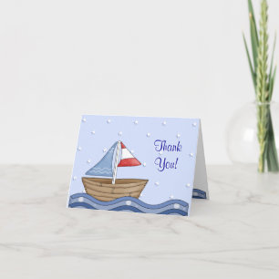 Segelbåt Tack Notecard Kort
