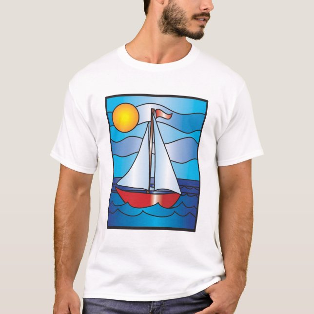 Segelbåt Tee Shirt (Framsida)