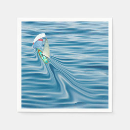 Segelbåt under fullt Sail och Spinnaker Pappersservett