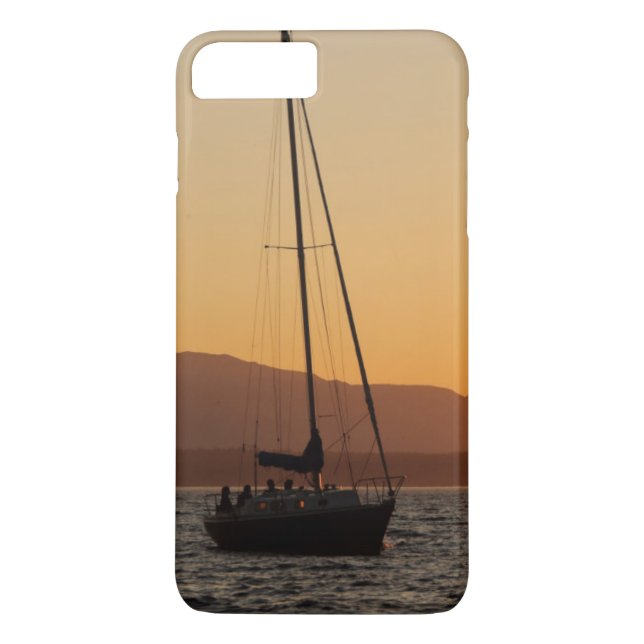 Segelbåt vid solnedgång på Puget Sound Case-Mate iPhone Skal (Baksida)