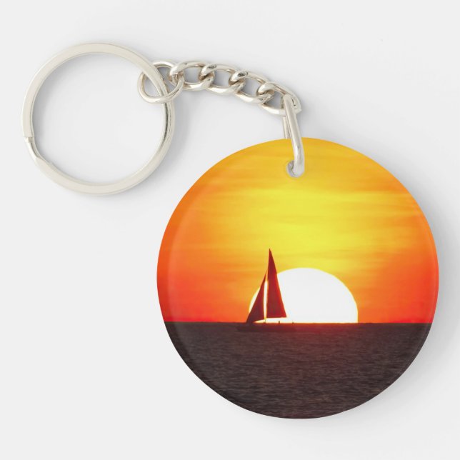 Segelbåt vid Sunset (Framsidan)