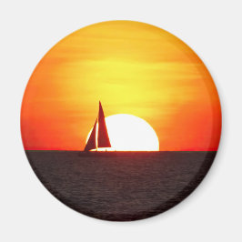 Segelbåt vid Sunset Magnet