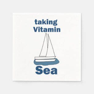 Segelbåt Vitamin Hav Rolig Marin Fest Pappersservett