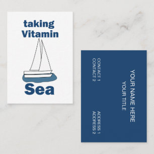 Segelbåt Vitamin Hav Rolig Marin Visitkort