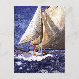 Segelbåt Vykort