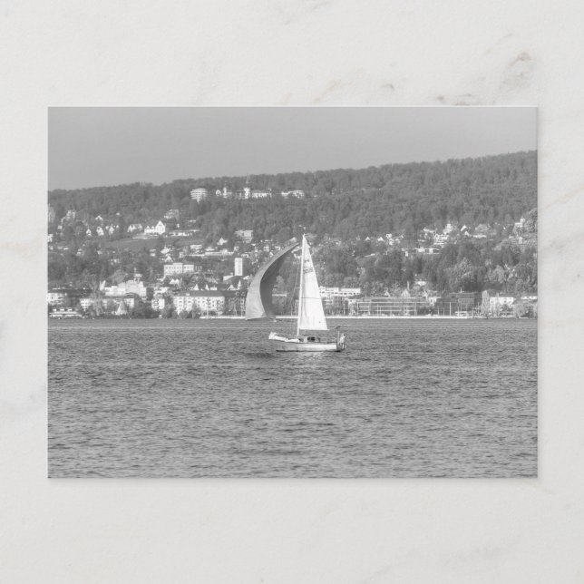 Segelbåt Zürichsjön  Vykort (Framsida)