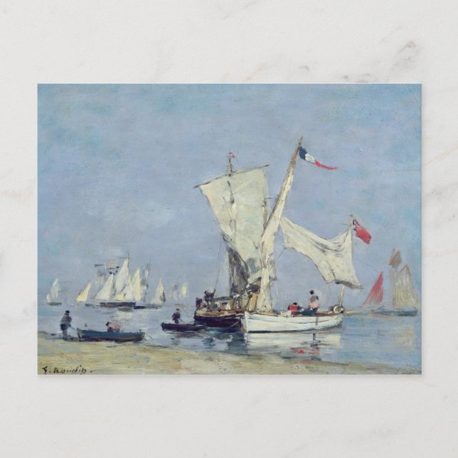 Segelbåtar, 1869 vykort (Framsida)