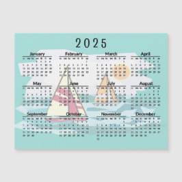 Segelbåtar 2025 - Magnetkort för kalender 2025
