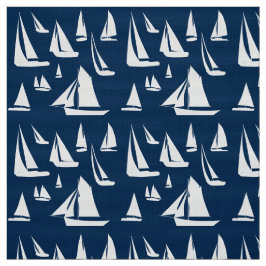 Segelbåtar - blå marinblå marinsjömil tyg