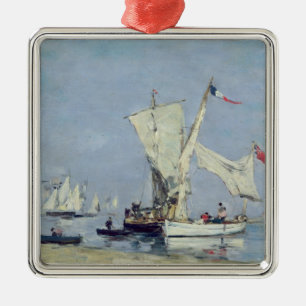 Segelbåtar c.1869 julgransprydnad metall