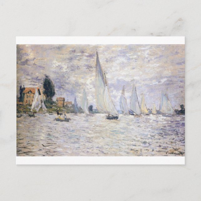 Segelbåtar - Claude Monet Vykort (Framsida)