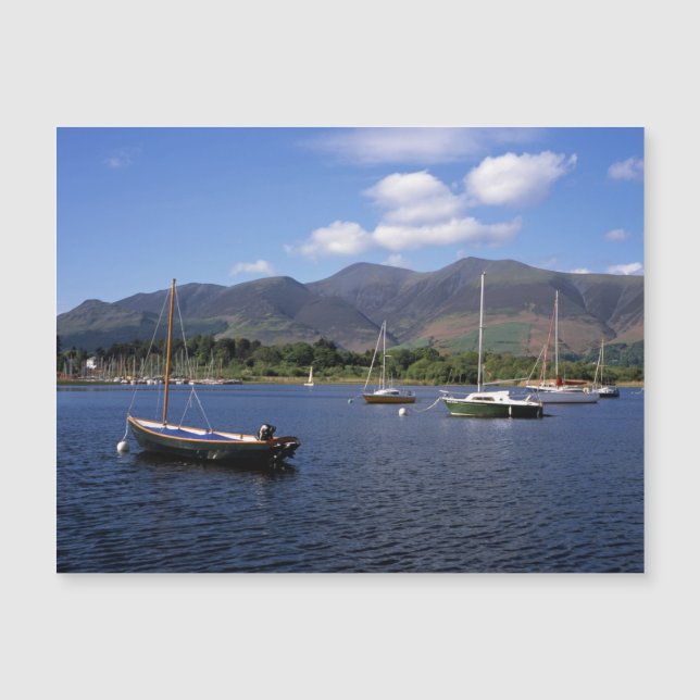 Segelbåtar Derwent Vatten Keswick Cumbria (Framsida)