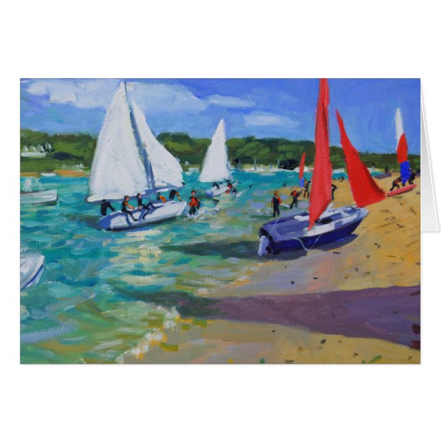 Segelbåtar Hälsningskort (Framsidan Horizontal)