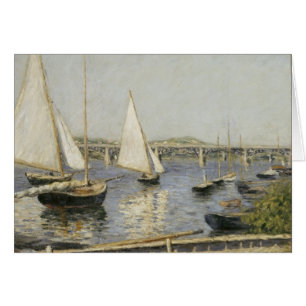 Segelbåtar i Argentina av Gustave Caillebotte Hälsningskort