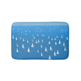 Segelbåtar i djupa blåhavet - Regatta Sailcraft Badrumsmatta