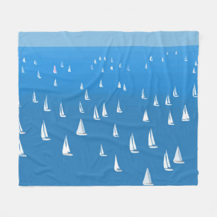 Segelbåtar i djupa blåhavet - Regatta Sailcraft Fleecefilt