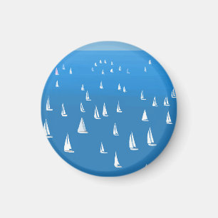 Segelbåtar i djupa blåhavet - Regatta Sailcraft Magnet