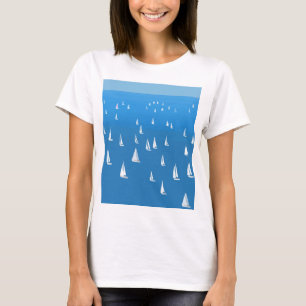 Segelbåtar i djupa blåhavet - Regatta Sailcraft T Shirt