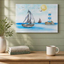 Segelbåtar i en blå ocean
