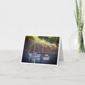 Segelbåtar i ett segment kort