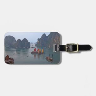 Segelbåtar i Ha Long Bay - Vietnam, Asien Bagagebricka