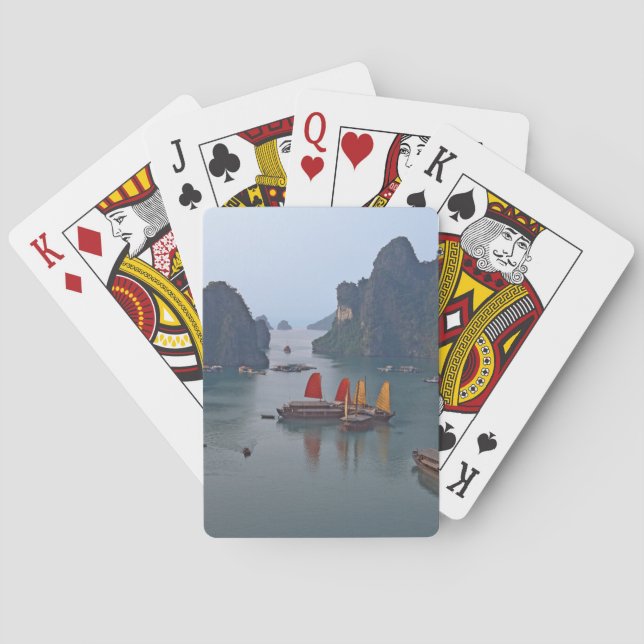 Segelbåtar i Ha Long Bay - Vietnam, Asien Casinokort (Baksidan)