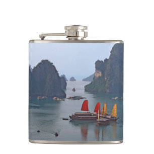 Segelbåtar i Ha Long Bay - Vietnam, Asien Fickplunta