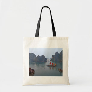 Segelbåtar i Ha Long Bay - Vietnam, Asien Tygkasse