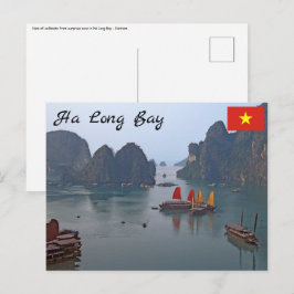 Segelbåtar i Ha Long Bay - Vietnam, Asien Vykort