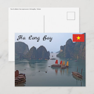 Segelbåtar i Ha Long Bay - Vietnam, Asien Vykort