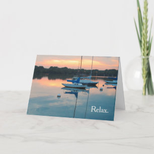 Segelbåtar i Harbor Pension Grattis Kort