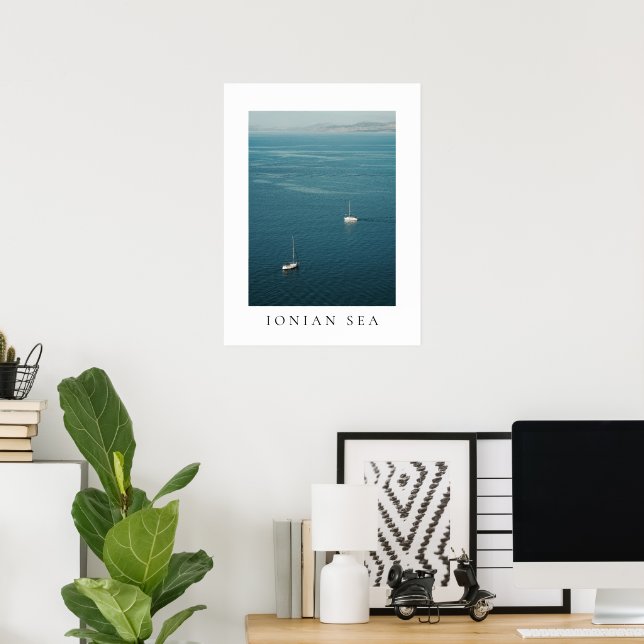 Segelbåtar i Joniska havet nära Korfu Poster (Hemmakontoret)