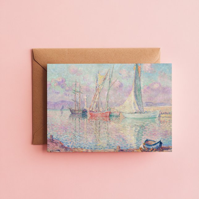Segelbåtar i Saint-Tropez hamn | Henri Lebasque Kort (Skapare uppladdad)