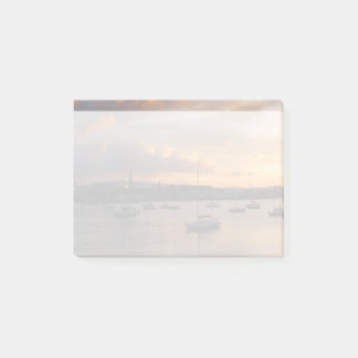 Segelbåtar i sunset post-it block