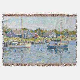 Segelbåtar Impressionism New England Filt